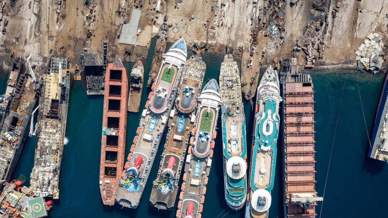 Hundreds of millions of dollars worth of ship sit lifeless. Picture: Chris McGrath/Getty Images.