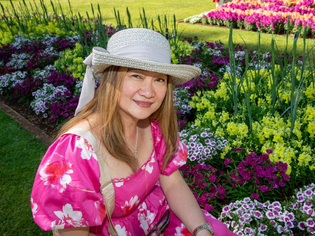 Loulette Reyes in Queens Park. Carnival of FlowersSaturday September 16, 2023