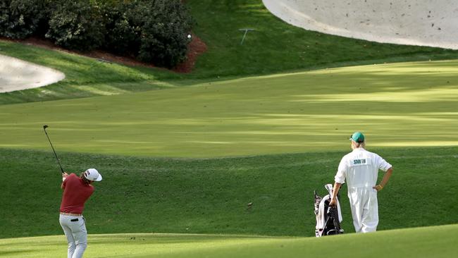 Cameron Smith ‘loves the place’ and set a new scoring record at the Masters. Picture: Jamie Squire/Getty Images