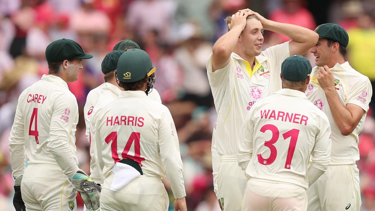 The Aussie could hardly believe what had happened. Photo by Mark Kolbe/Getty Images