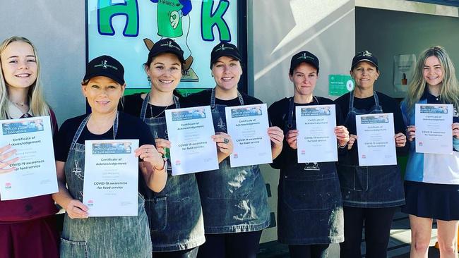 Hank's Kitchen has managed to keep all staff members employed during the coronavirus lockdown period without the aid of the Federal Government's JobKeeper program. All staff have also been trained in the latest COVID-safe food service procedures.