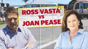 Ross Vasta and Joan Pease clash over the Lindum Rail Crossing.