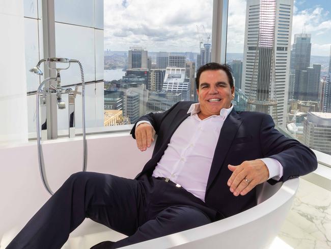 14-10-21 - Ian Malouf with his record breaking $60 Million apartment in Sydney. PIC Ryan Osland