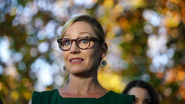Greens leader Larissa Waters has called on Treasurer Jim Chalmers to force a rates cut. Picture: NewsWire / Luis Enrique Ascui