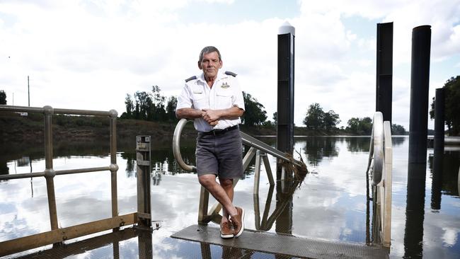 Ian Burns operates the Hawkesbury Paddlewheeler which was washed from its mooring at Windsor wharf during the March floods. Picture: Richard Dobson