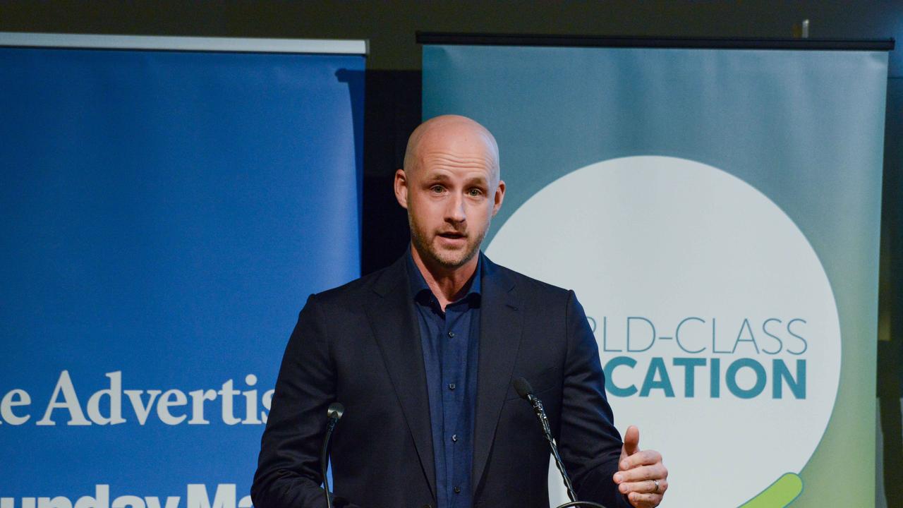 MC Jarrod Walsh at The School Sports Awards at the SA Museum. Picture: Brenton Edwards