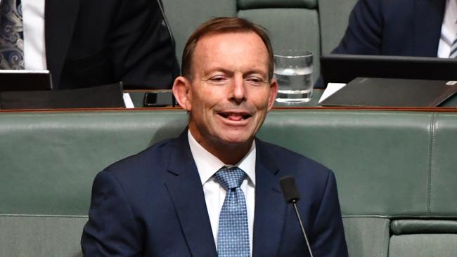 Former prime minister Tony Abbott during Question Time in the House of Representatives at Parliament House in Canberra, Thursday, May 10, 2018. (AAP Image/Mick Tsikas) NO ARCHIVING