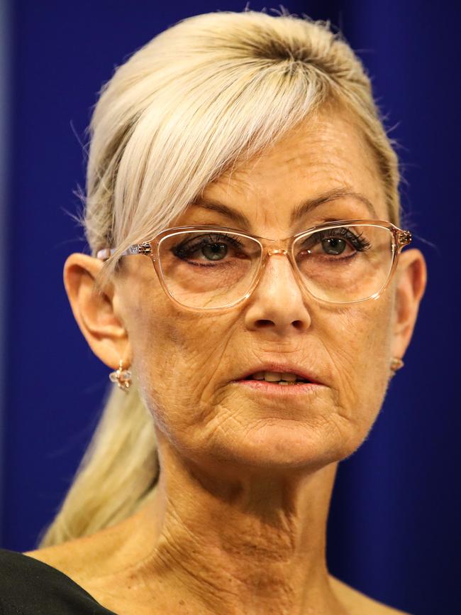 Attorney-General Elise Archer addresses the media after the release of the electoral review final report. Picture: Zak Simmonds