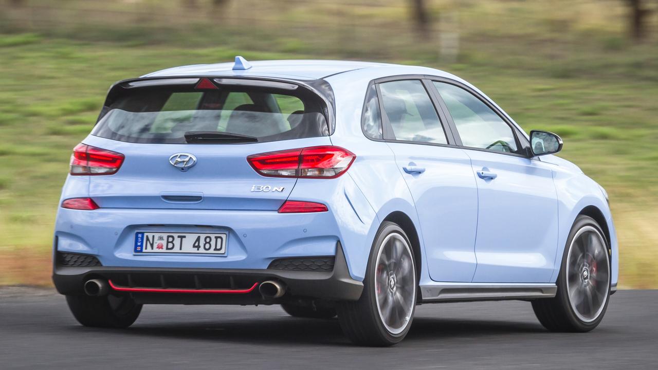 The Hyundai i30N is an impressive first effort and a genuine contender but would benefit from further refinement. Picture: Thomas Wielecki.