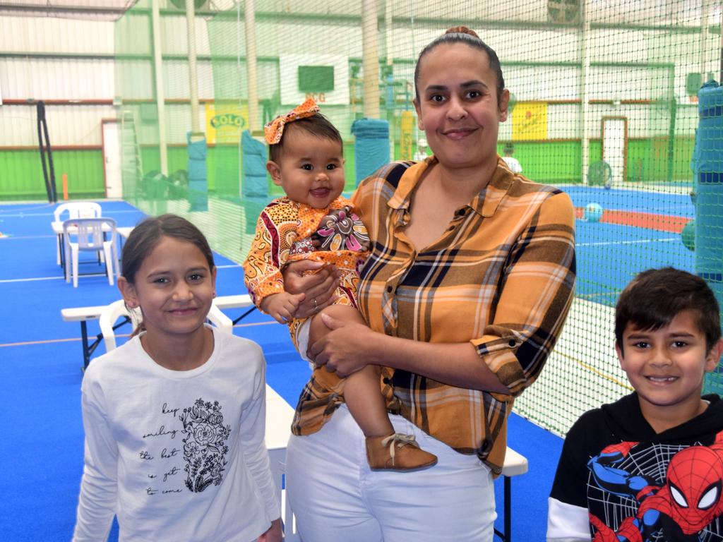 Moana Montana Michelle-Broome, Portia Revell Sharpe, Naomi Lana Broome and Parker Revell at the NAIDOC Baby Show 2021