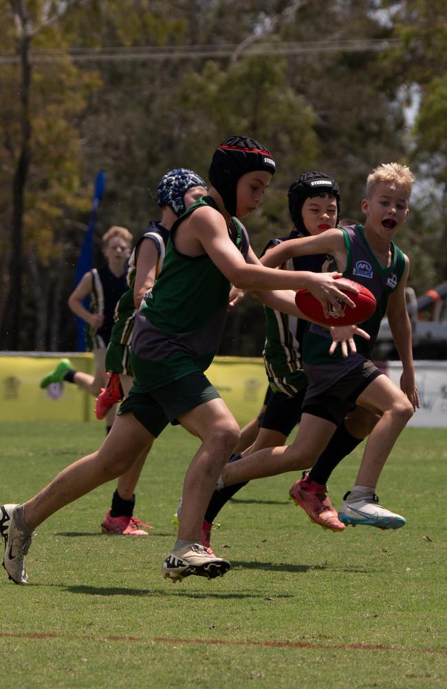 Action from the AFLQ Schools Cup State Finals. Picture: AFLQ.