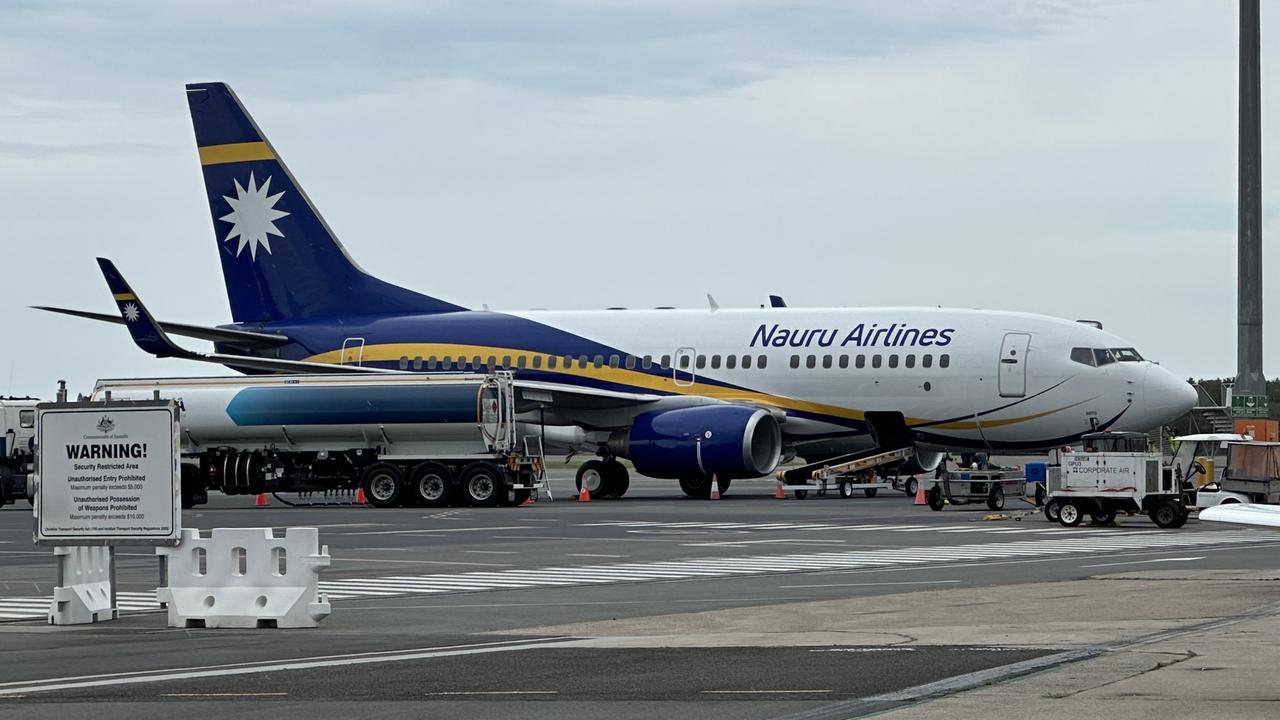 A Nauru Airlines plane pictured at Sunshine Coast Airport on November 27.