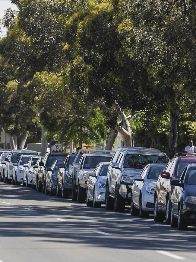 There were also big queues for COVID-19 tests. Picture: Getty Images