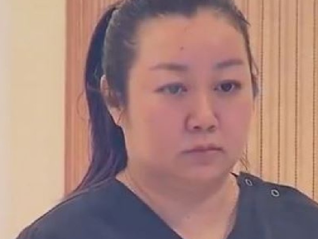 Jie Shao has now been charged with manslaughter in the beauty salon death of Jean Huang. Picture: Nine Network.