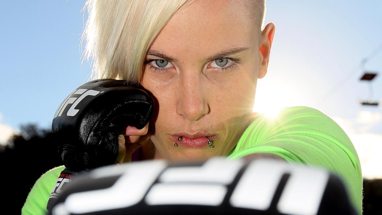 UFC fighter Bec Rawlings training at the cataract gorge in Launceston.*SUNDAY TELEGRAPH **EMBARGOED UNTIL MIDNIGHT SATURDAY 23 AUGUST