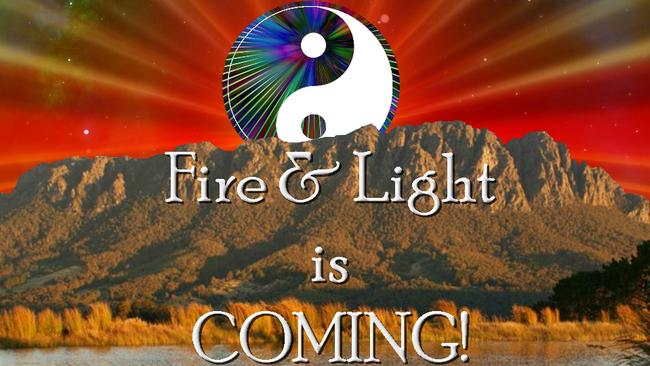 The logo of the Mt Roland Fire and Light festival. Image: DES BROWN