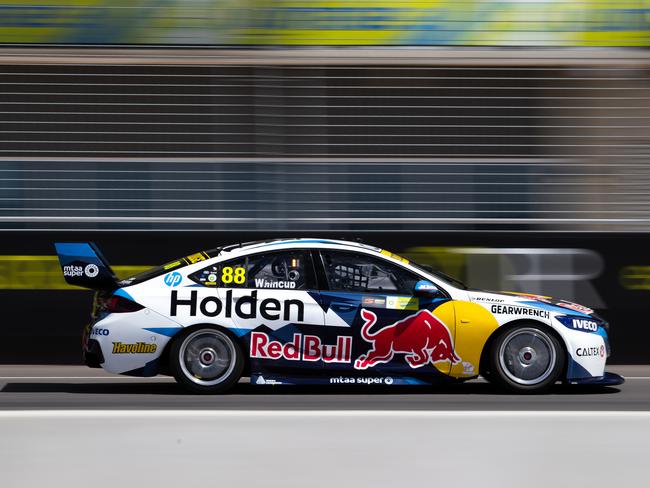 ADELAIDE, AUSTRALIA - FEBRUARY 18: (EDITORS NOTE: A polarizing filter was used for this image.) Jamie Whincup drives the #88 Red Bull Holden Racing Team Holden Commodore ZB during the 2020 Supercars Test Day at Tailem Bend on February 18, 2020 in Adelaide, Australia. (Photo by Daniel Kalisz/Getty Images)