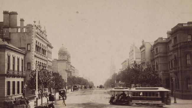 Collins Street viewed from Old Treasury steps in 1890. Picture: State Library of Victoria