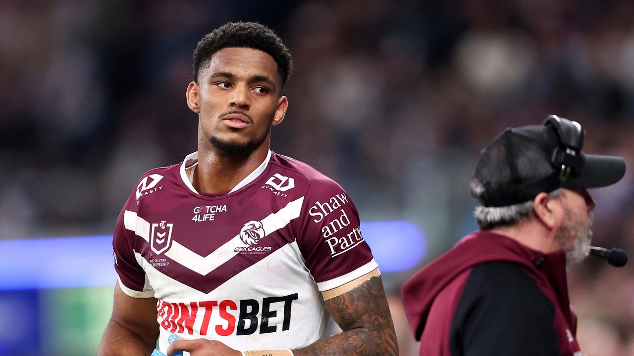 The Sea Eagles have some of the biggest stars in the NRL, but their wingers have quietly stolen the show this season. Picture: Brendon Thorne/Getty Images