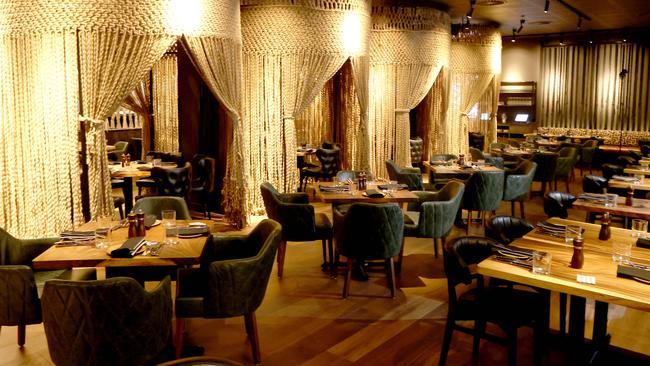 Swiss Joinery supplied to the new Meat & Wine Co. restaurant in Adelaide. Picture: NCA NewsWire / Kelly Barnes