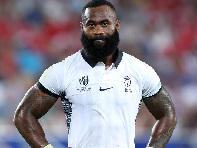 BORDEAUX, FRANCE - SEPTEMBER 10: Semi Radradra of Fiji looks dejected at full-time following the Rugby World Cup France 2023 match between Wales and Fiji at Nouveau Stade de Bordeaux on September 10, 2023 in Bordeaux, France. (Photo by Alex Livesey/Getty Images)
