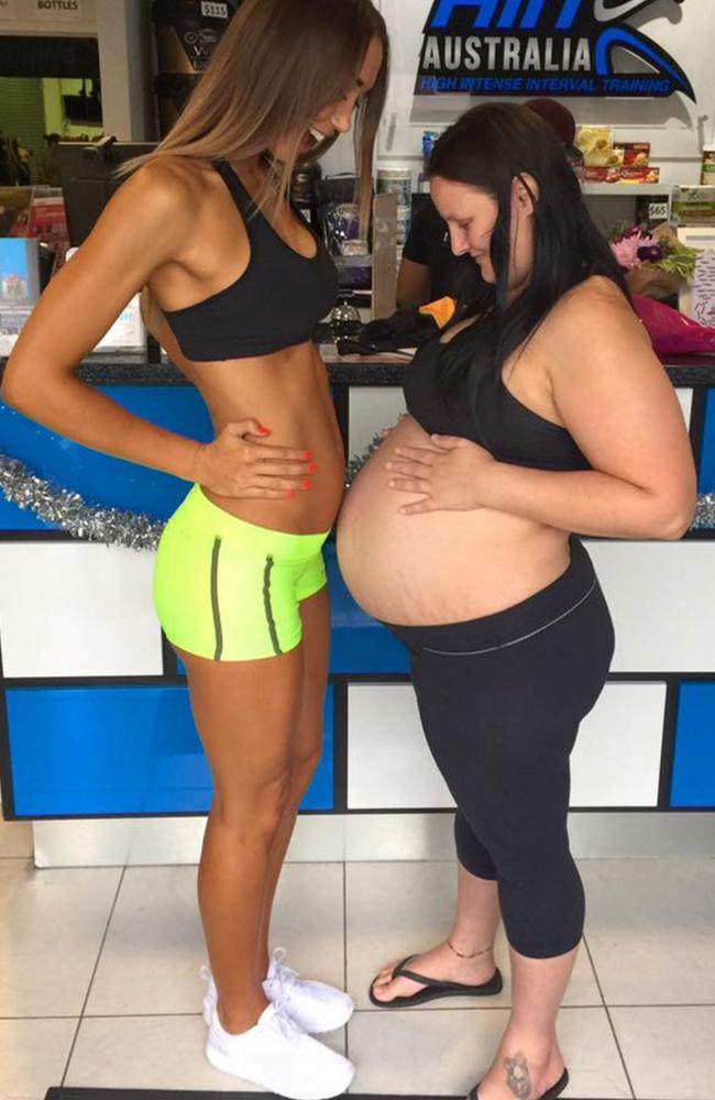 Chontel with her friend Nat.