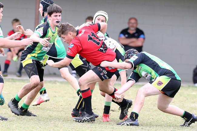 A Rugby League Gold Coast junior gala day at Burleigh Bears Junior Rugby League Club. Under 14s. Mudgeeraba vs Helensvale. Number 11. 5 September 2021 Miami Picture by Richard Gosling