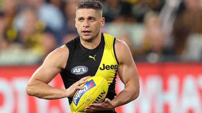 Richmond’s Dion Prestia makes a welcome comeback against Fremantle. Picture: Michael Klein