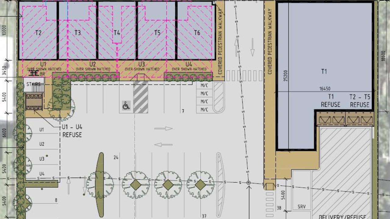 The proposed overhead plan of the Diamond St development before Noosa Council.