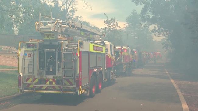 Firefighters work to bring a blaze at Northmead under control. Picture TNV