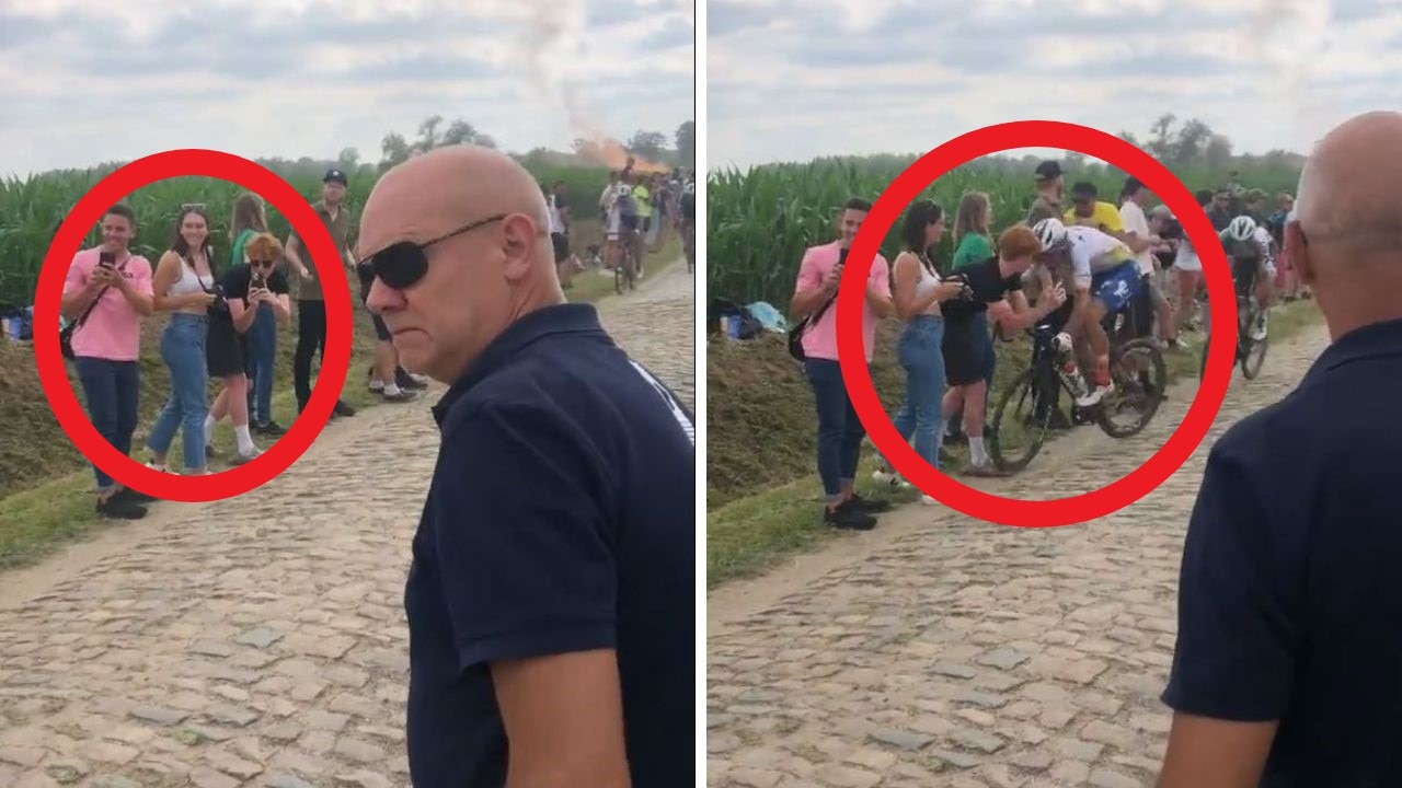 Tour de France star breaks neck in horror collision as fan gets way too