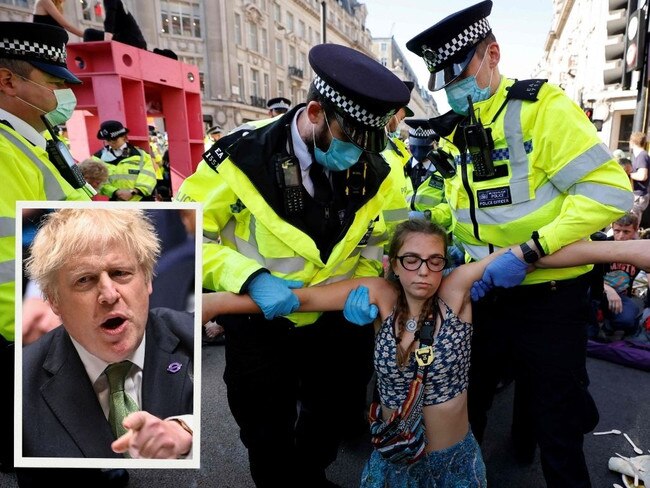 Boris Johnson versus Extinction Rebellion