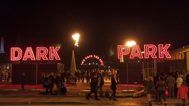 Dark Park at Macquarie Point in Hobart has been the hub of Dark Mofo, directed by Leigh Carmichael, for the past four years. Picture courtesy of Mona