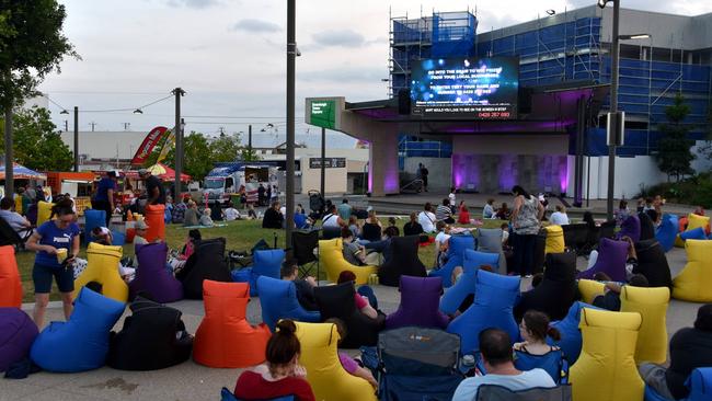 A photo taken of an event in Beenleigh Town Square in 2018.