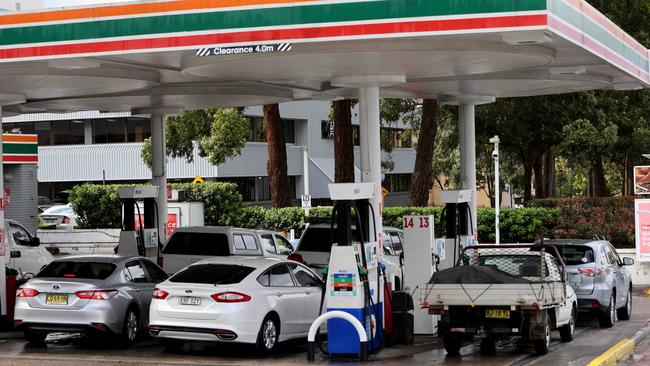 Motorists are being warned to fill up now with petrol prices set to skyrocket in coming days in Sydney. Picture: NCA NewsWire / Damian Shaw