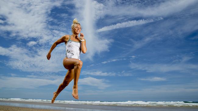 Surf Life saver Allie Britton has just fully recovered from a foot injury that plagued her during the 2018 Coolangatta Gold and is ready for this year’s Australian Life Saving Championships at Broadbeach (AUSSIES). Picture: Jerad Williams