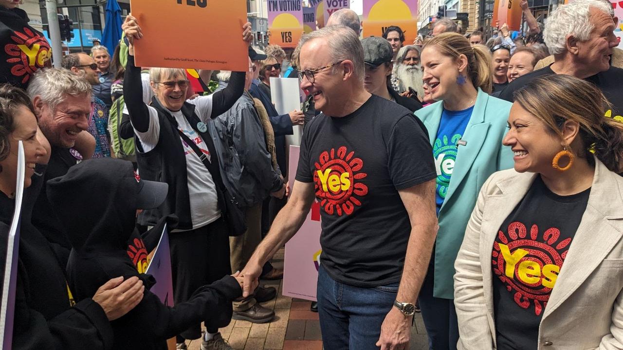 Anthony Albanese is in Hobart.