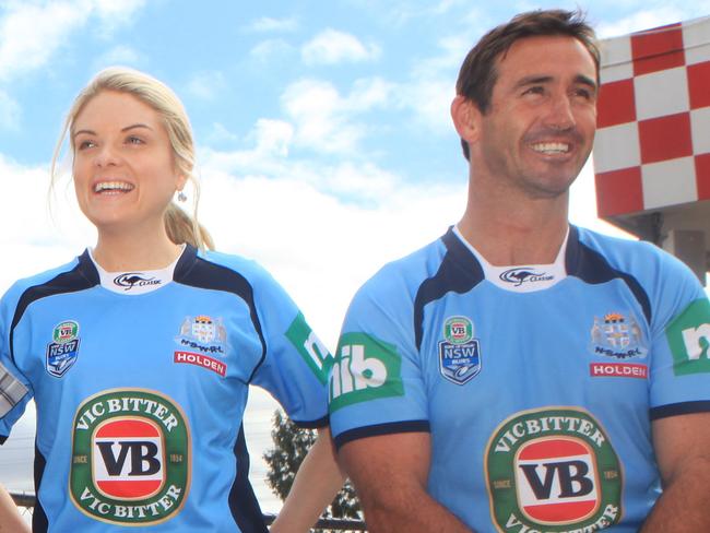 Erin Molan and rugby league Immortal Andrew Johns Picture: Tim Marsden