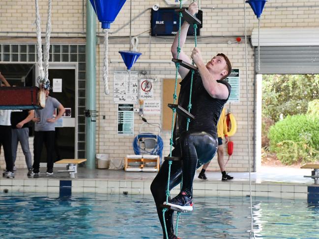 Corey Hosburgh in action during Canberra’s pre-season training camp.