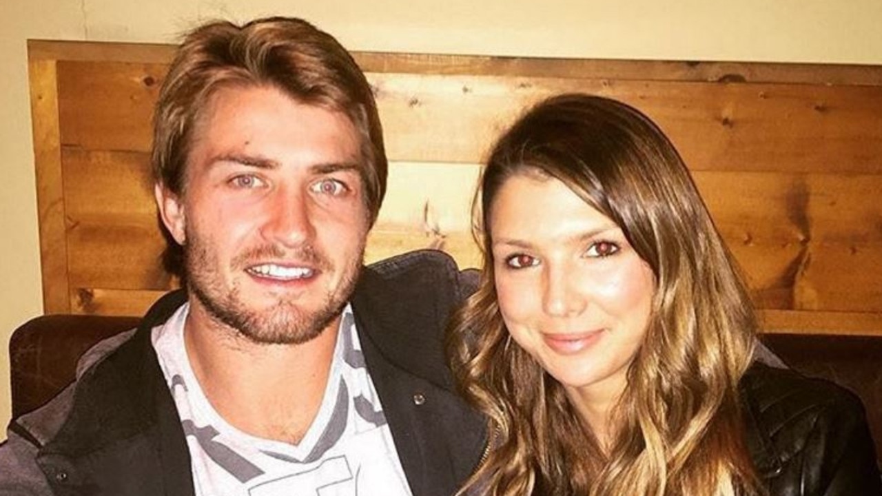 Kieran Foran with ex-wife Rebecca Pope.