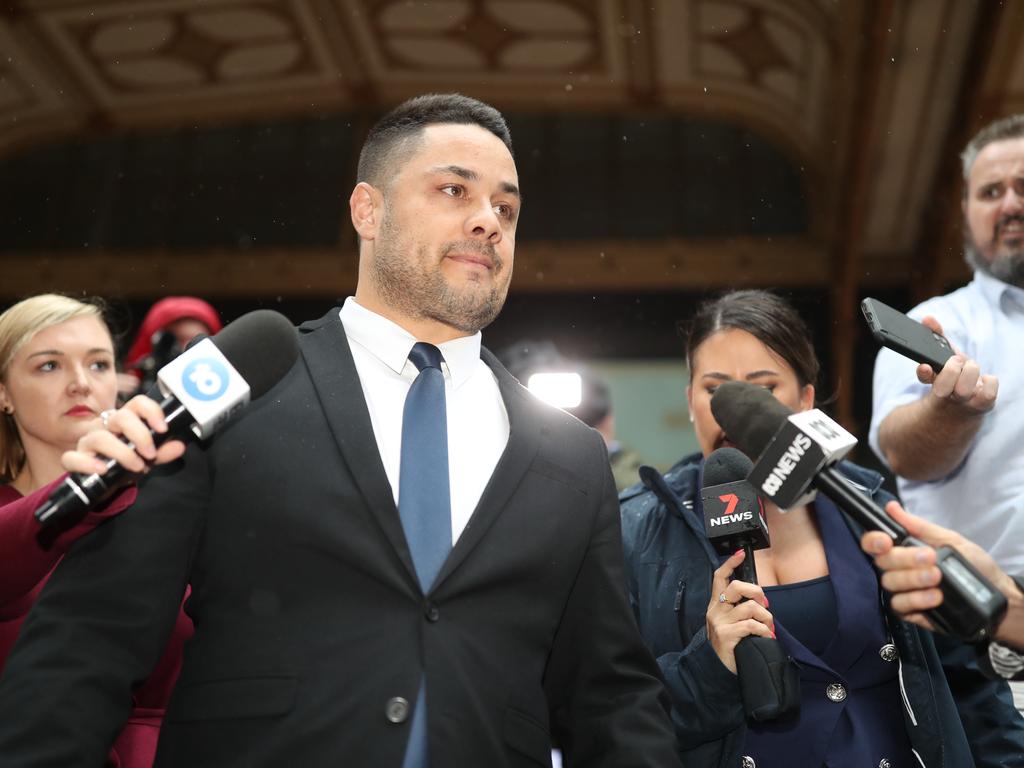 Former NRL superstar Jarryd Hayne has been found guilty of sexual assault. Picture: NCA NewsWire / Christian Gilles.