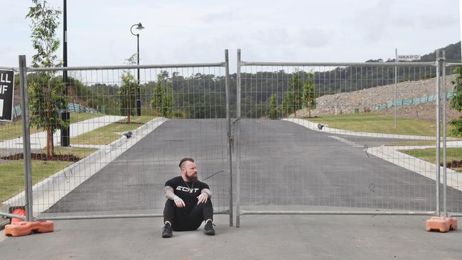 Daniel Lees at Elevate Estate in Ormeau Hills. Picture: Glenn Hampson.