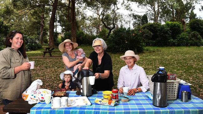 Volunteers are treated to morning tea for their hard work. Picture: Virginia Young