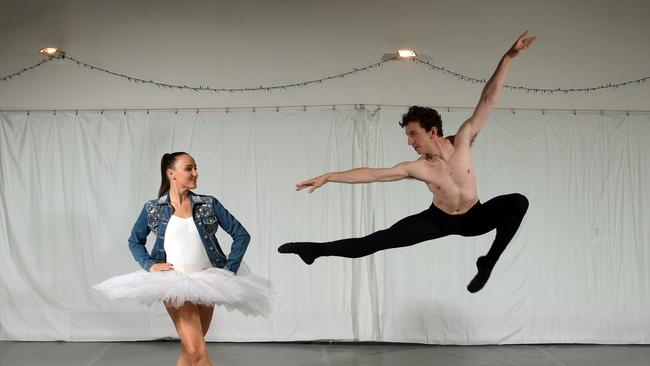 Kealy Fouracre and Matt Dillon are practising hard in rehearsals ahead of the big opening night. Photo: Julian Smith