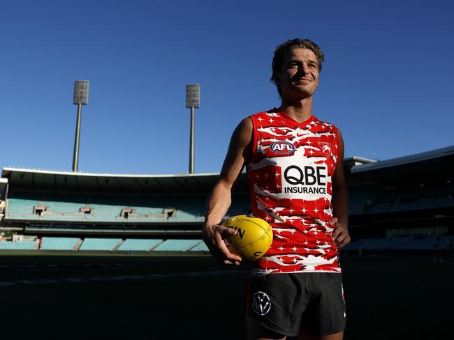 Riley Bice will make his AFL debut on Saturday. Photo: Phil Hillyard