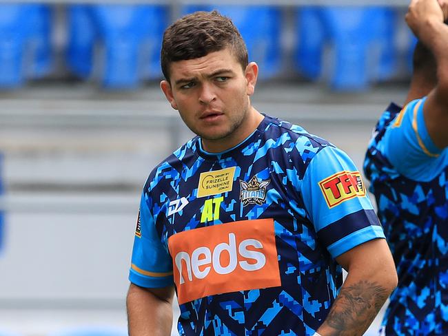 Ashley Taylor and the Titans team train at CBus Stadium in Robina. Pics Adam Head