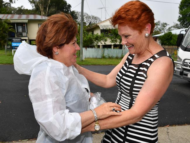 Labor MP Jo-Ann Miller with One Nation leader Senator Pauline Hanson. Picture: AAP Image / Darren England