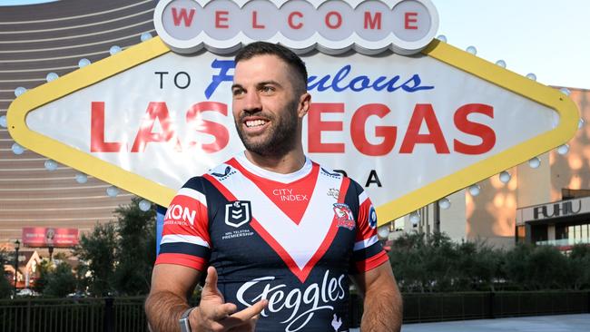 28 February 2024, Las Vegas, USA. NRL Media launch in Las Vegas. James Tedesco. Photo:  Grant Trouville