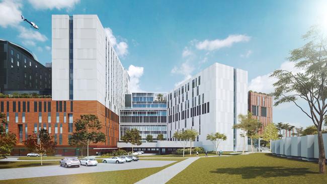 Once finished it will be one of the tallest hospitals in Australia