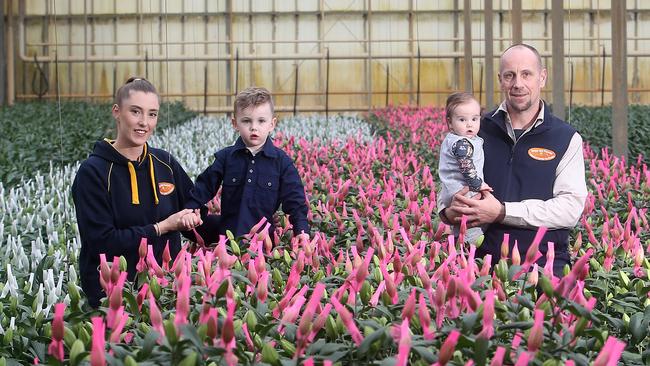 It’s a family affair at Sunny Hill Flowers. Picture: Yuri Kouzmin